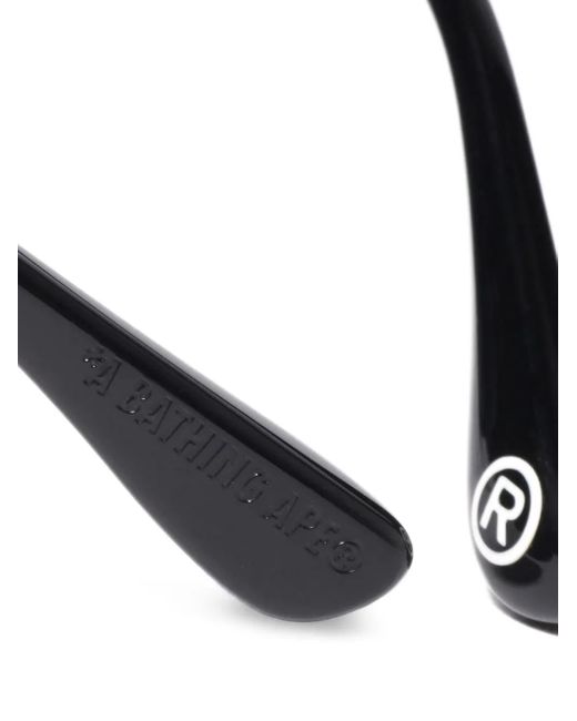 A Bathing Ape Gray Square-Frame Sunglasses for men