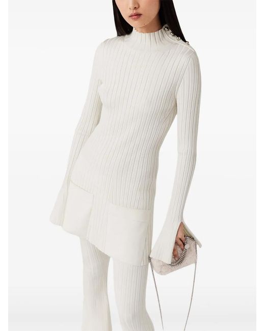 Stella McCartney White Ribbed Sweater