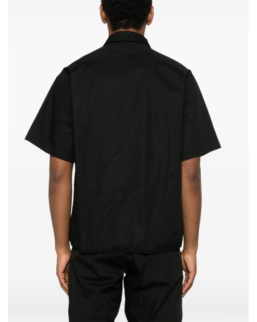 GR10K Black Poplin Zipped Shirt for men