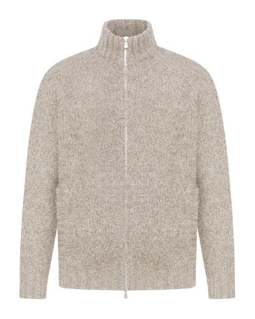 Brunello Cucinelli Vest Met Hoge Hals En Rits in het Gray voor heren