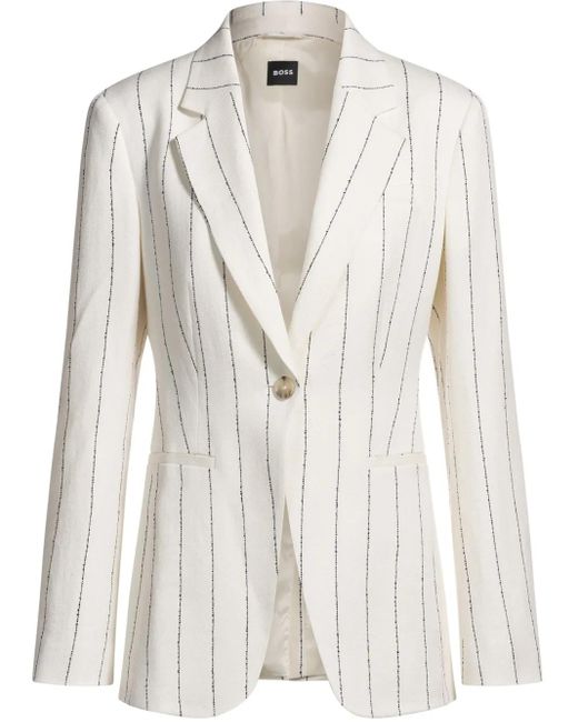 Boss ストライプ ジャケット White