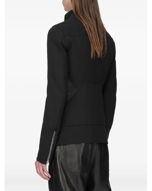 Rick Owens Black Release Zip-Up Lightweight Jacket for men