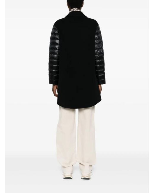 Herno Black Panelled Puffer Coat