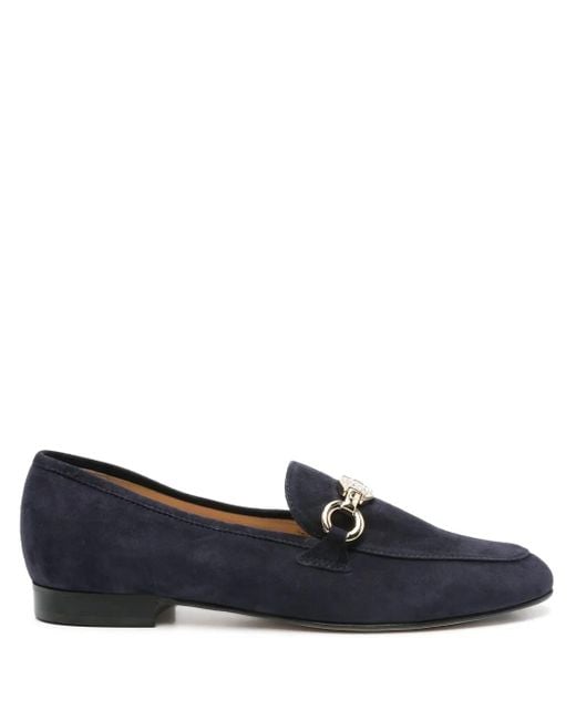 Casadei Blue Suede Loafers
