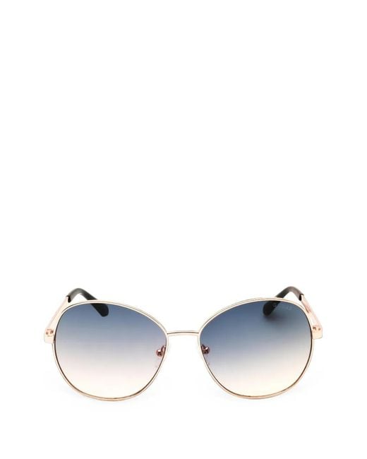Guess Blue Round-Frame Sunglasses