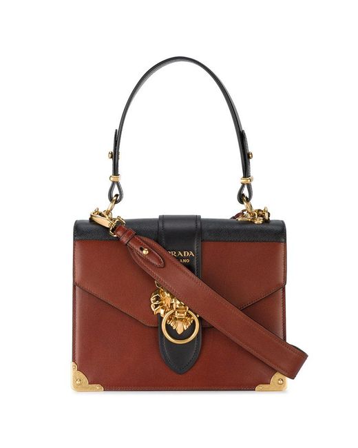 Prada Animalier Lion Head Shoulder Bag in Brown Lyst