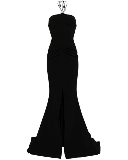 Maticevski Black Halterneck Maxi Dress