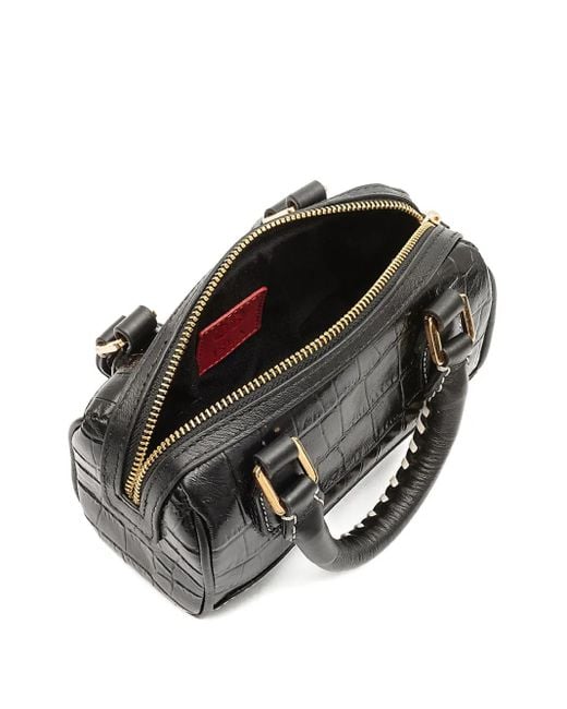 Bolso Maia Bowling con asa trenzada Isla de color Black