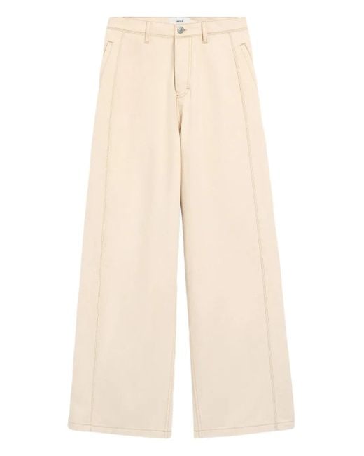 AMI Natural Wide Fit Cotton Jeans for men