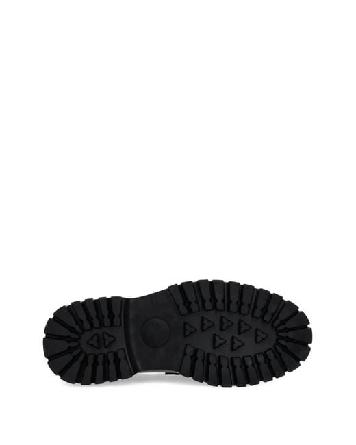 Guess Black Logo-Plaque Lug-Sole Loafers for men