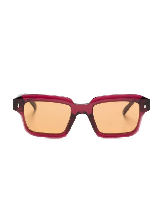 Retrosuperfuture Pink Giardino Rectangle-Frame Sunglasses
