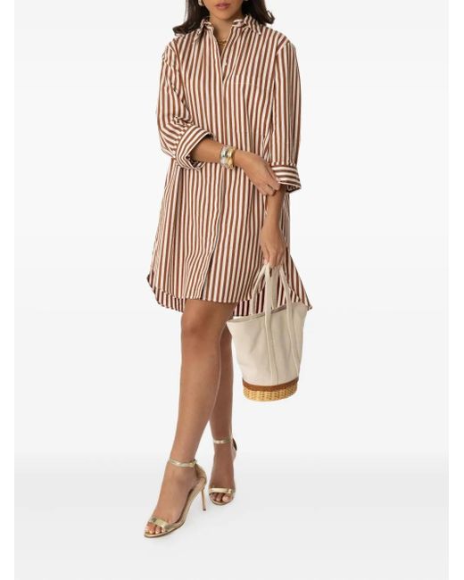 Twp Pink Morning After Stripe Shirt Dress