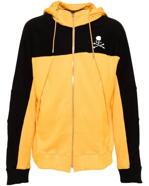MASTERMIND WORLD Orange Zip-Up Hoodie for men