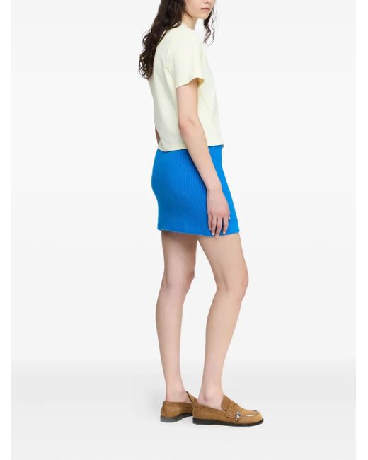 J.W. Anderson Blue Cable-Knit Mini Skirt