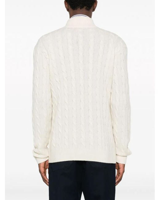 Polo Ralph Lauren Natural Logo-Embroidered Wool-Blend Jumper for men