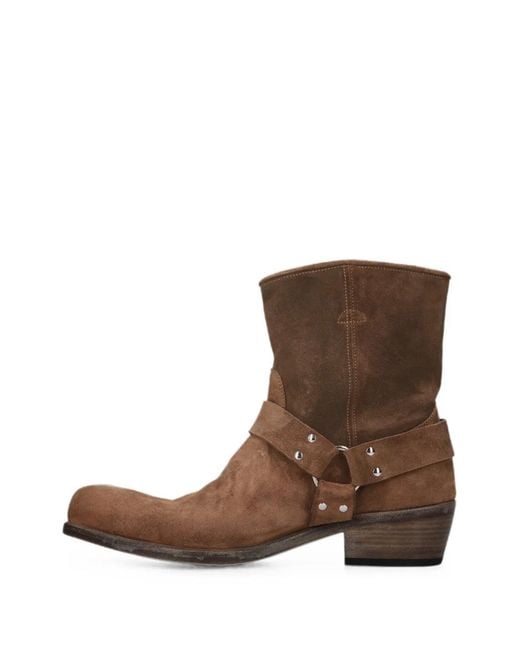 Premiata Brown Harness Suede Boots for men