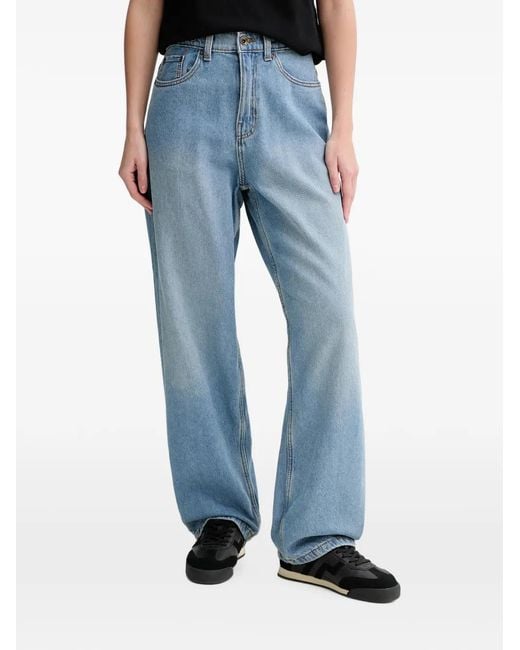 Vans Blue Cinched Check-5 Baggy Trousers