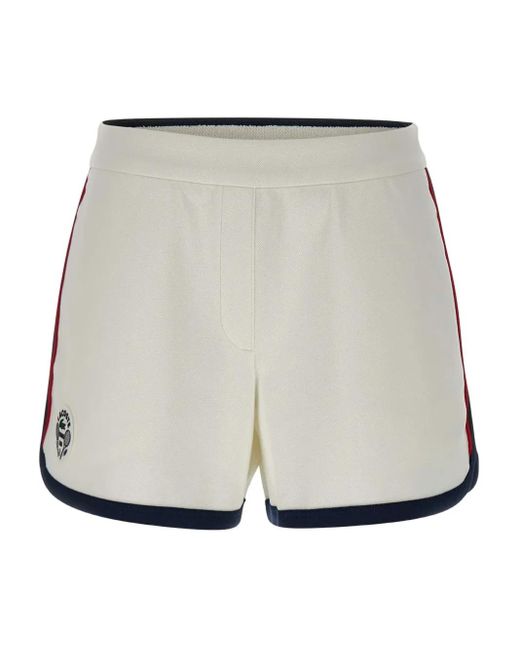 Lacoste Contrast-trim Track Shorts White