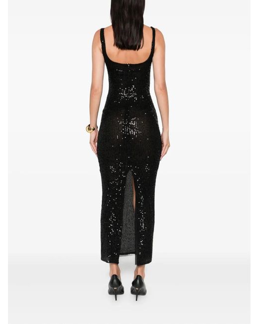Atu Body Couture Black Sequinned Midi Dress