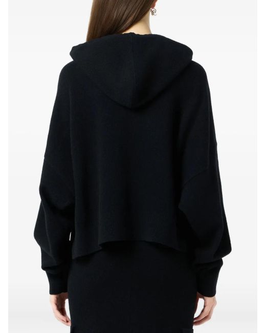 Blumarine Hoodie Verfraaid Met Kristallen in het Black
