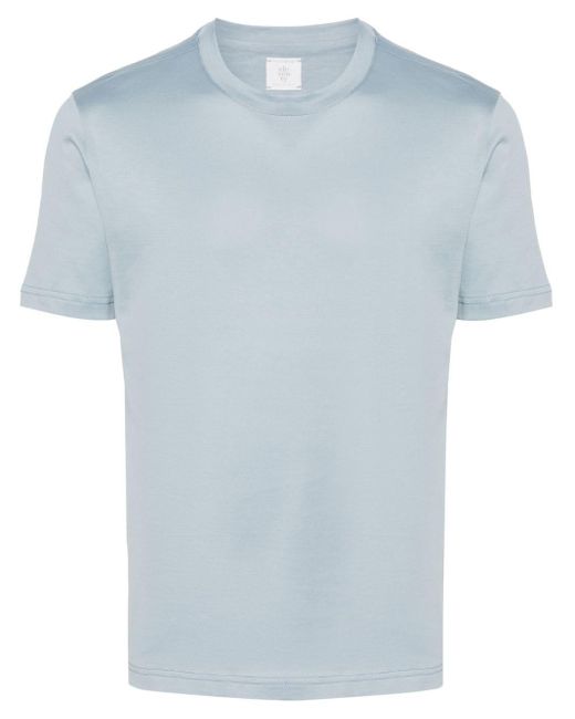 Eleventy Cotton Jersey T-shirt in het Blue voor heren