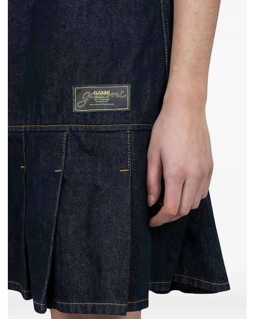 Ganni Blue Denim Dress
