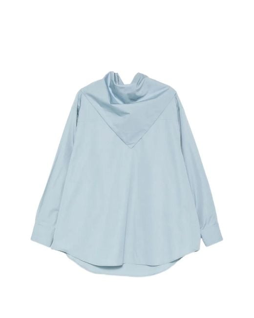 AMI Blue Chemise À Col Bandana