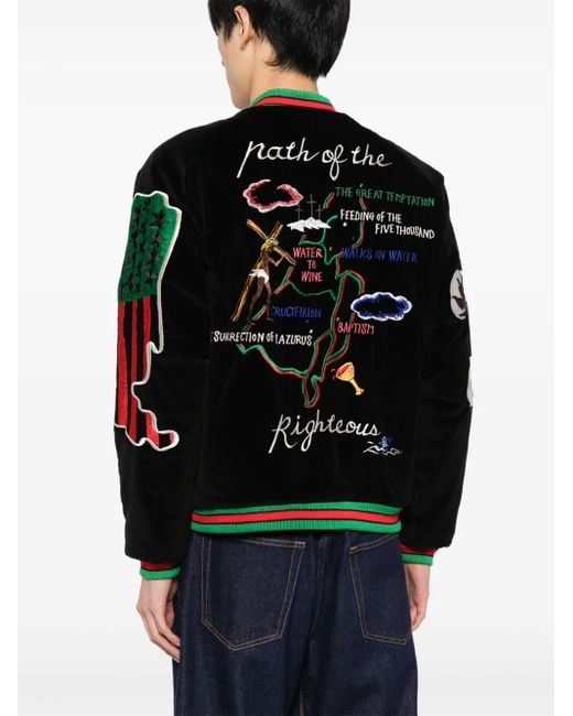SAINT Mxxxxxx Black X Sukajyan Reversible Bomber Jacket for men