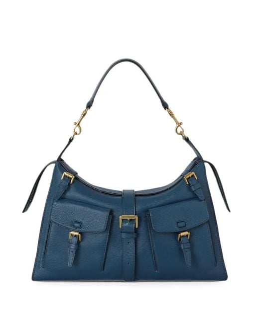 Mulberry Blue Roxanne Buckle-Detail Shoulder Bag