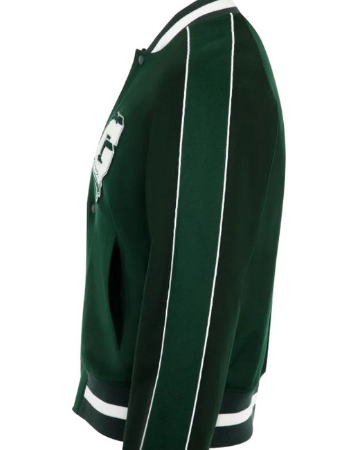 Givenchy Green Wool Logo Varsity Jacket for men