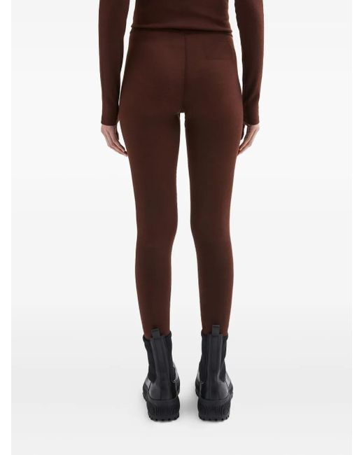 Jil Sander Legging Met Logoprint in het Brown