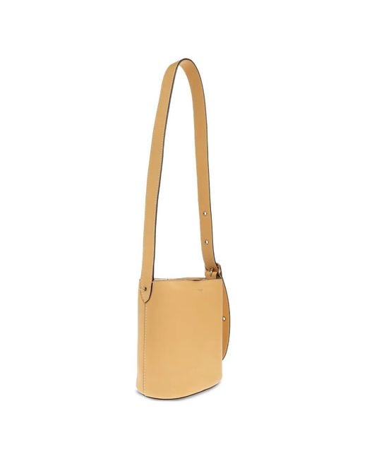 COACH White Bleecker Leather Bucket Bag