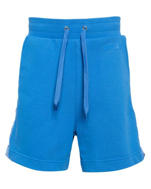 Moschino Shorts Met Logoprint in het Blue voor heren