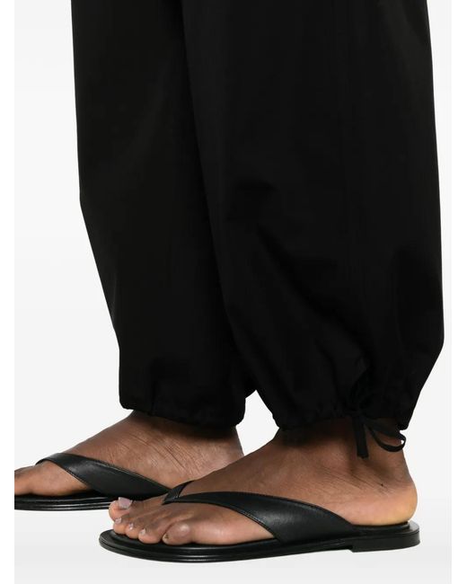 Totême Black Drawstring-Fastening Trousers