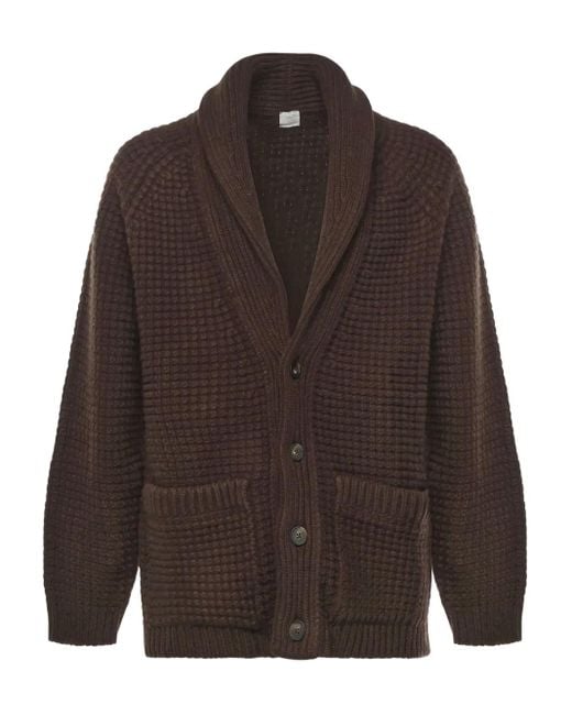 Cardigan Con Scollo A V di Eleventy in Brown da Uomo