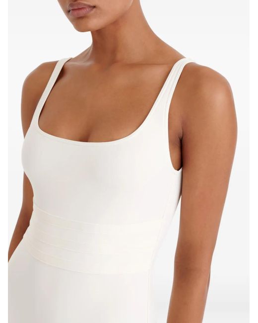 Eres White Asia Striped-Panel Swimsuit