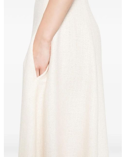 Totême  White Robe Longue Sculptée