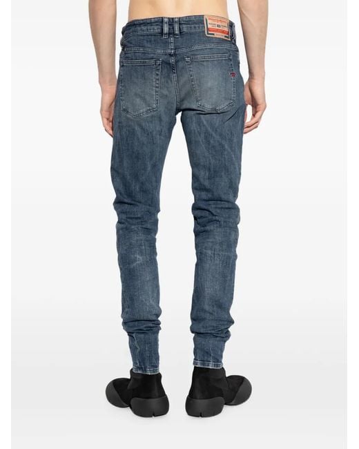 DIESEL Blue 1979 Sleenker Faded Jeans for men