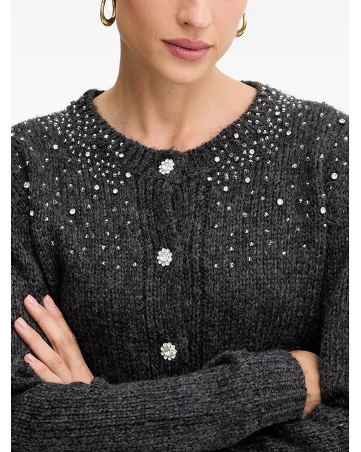 Fracomina Gray Cardigan Mit Perlen
