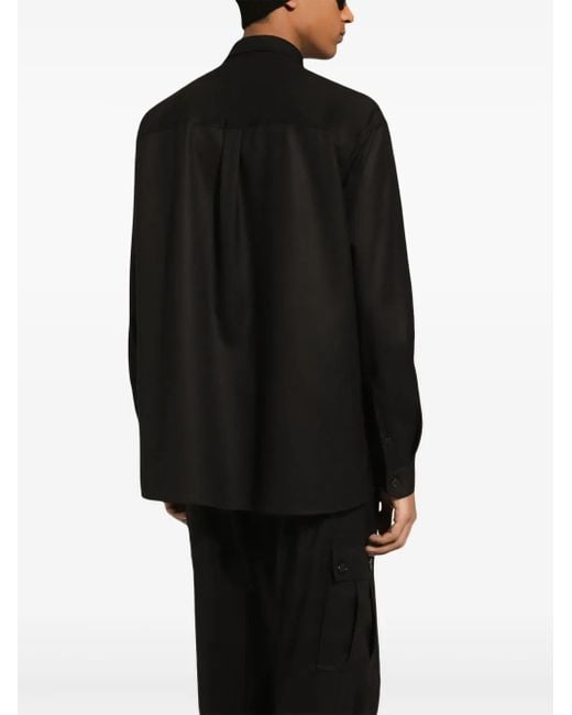 Dolce & Gabbana Black Woolen Shirt for men