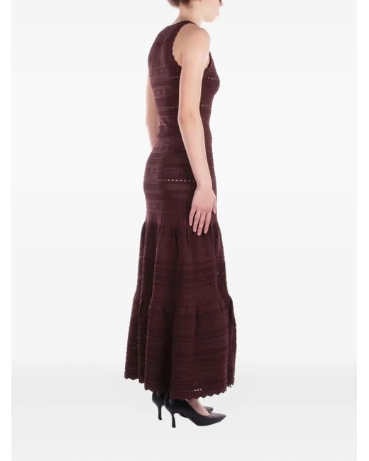 Abito Con Scollo A V di Elisabetta Franchi in Purple