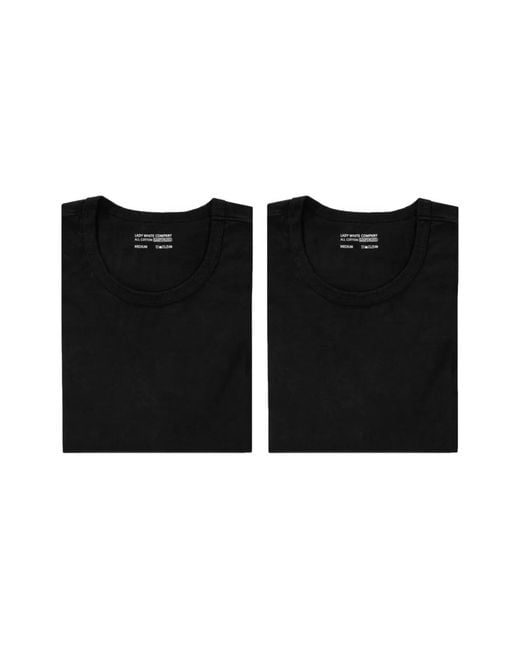 Lady White Co. Black Crew-Neck Cotton T-Shirt (Pack Of Two) for men
