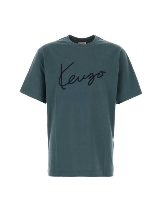 KENZO Blue Signature T-Shirt for men