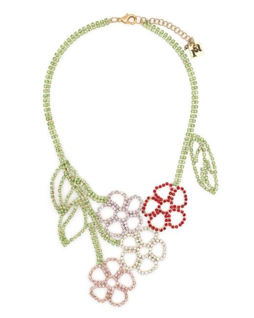 Rosantica Metallic Floral-Motif Necklace