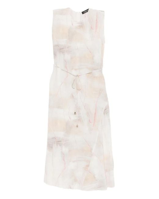 Robe Sans Manches À Imprimé Abstrait Fabiana Filippi en coloris White