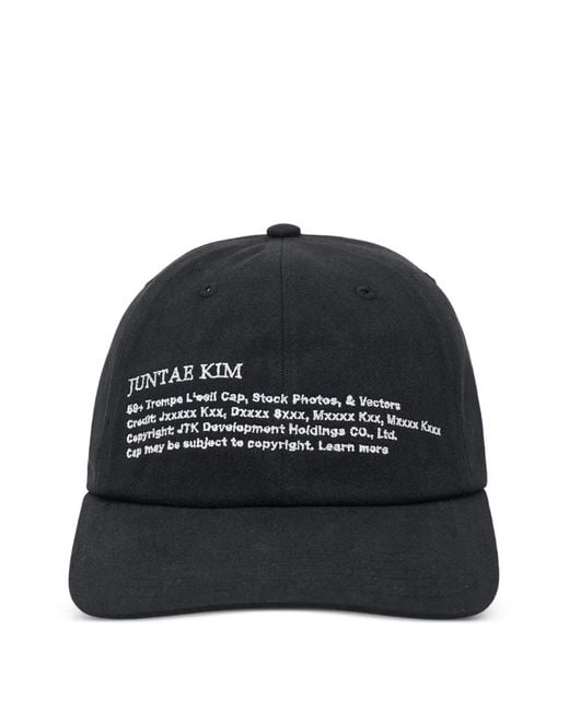 JUNTAE KIM Black Copyright Cap for men