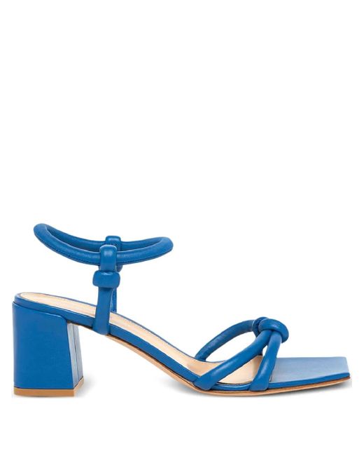 Gianvito Rossi Blue 55Mm Knotted Strappy Sandals