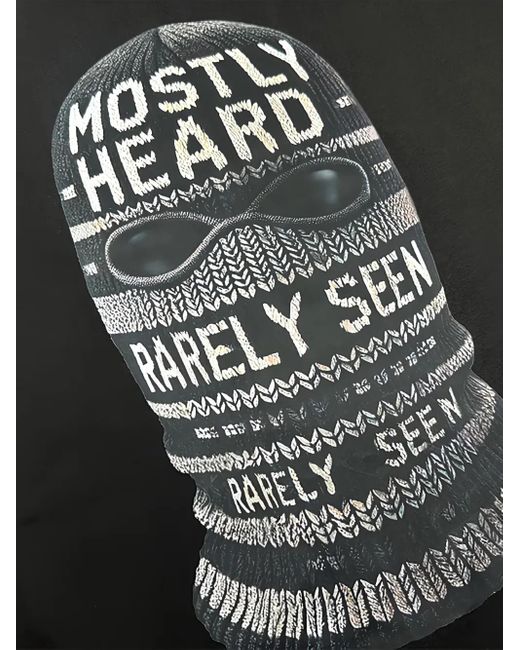 Mostly Heard Rarely Seen Black Ski Mask Cotton T-Shirt for men