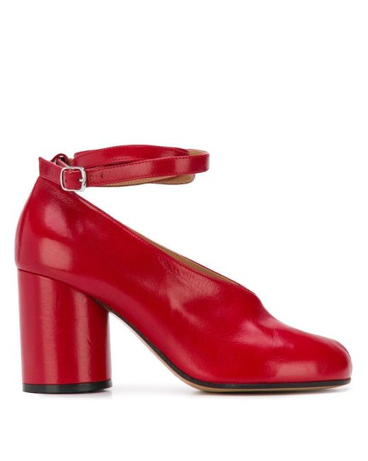 Maison Margiela Red Tabi Mary Jane Pumps