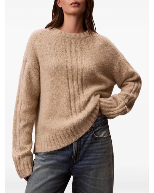 Calvin Klein Natural Brushed-Effect Jumper